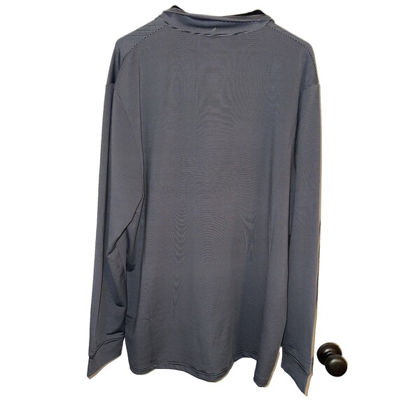 NWT Jack Nicklaus Golf Mens XL Gray Striped Bear Logo Mock Neck Quarter Zip - Picture 3 of 3